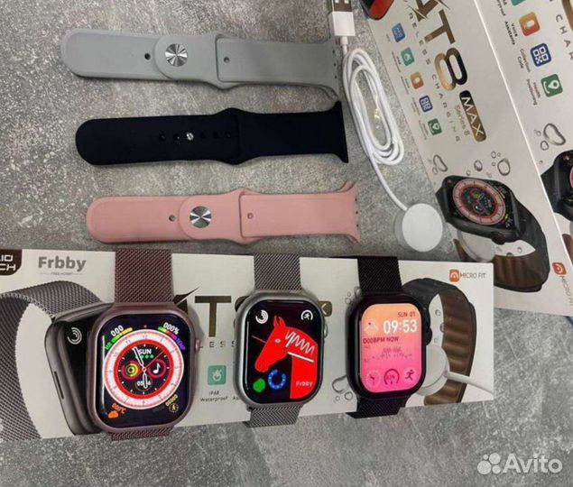 Смарт часы apple watch AT 8 max + 2 ремешк