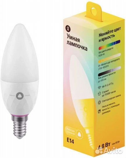 Умная лампочка Яндекс е14