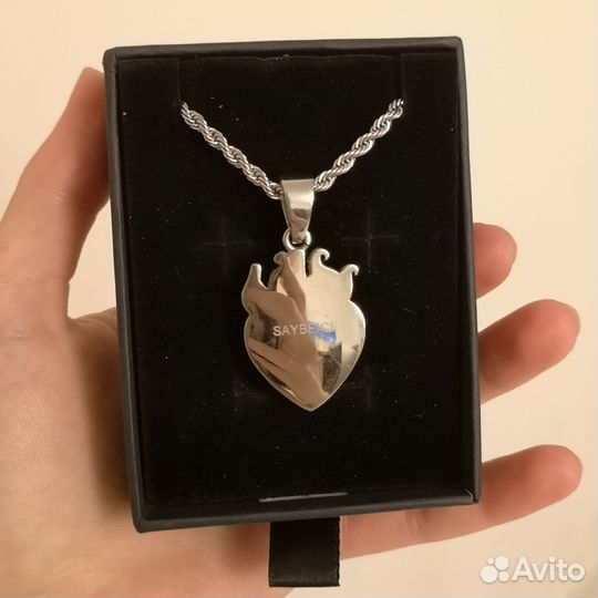 Подвеска сердце крест saybeice с цепочкой