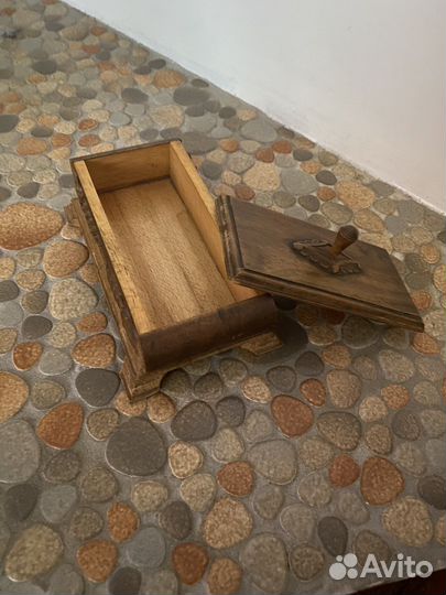 Шкатулка деревянная старинная