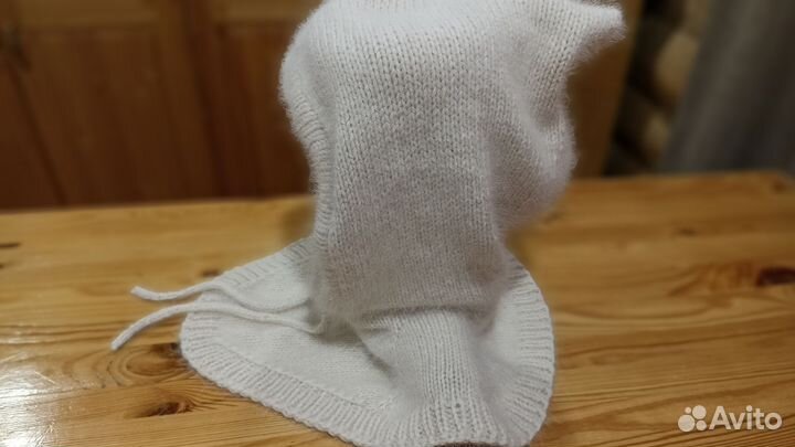 Капор капюшон с манишкой из итальянской ангоры