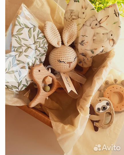 Именной держатель для соски,прорезыватель грызунок