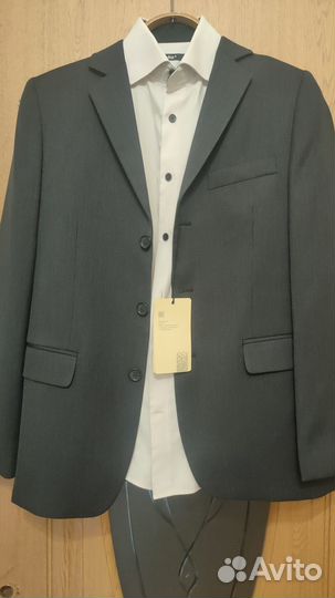 Пиджак школьный тёмно-серый