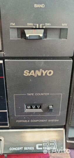 Магнитофон Sanyo C33 1990год