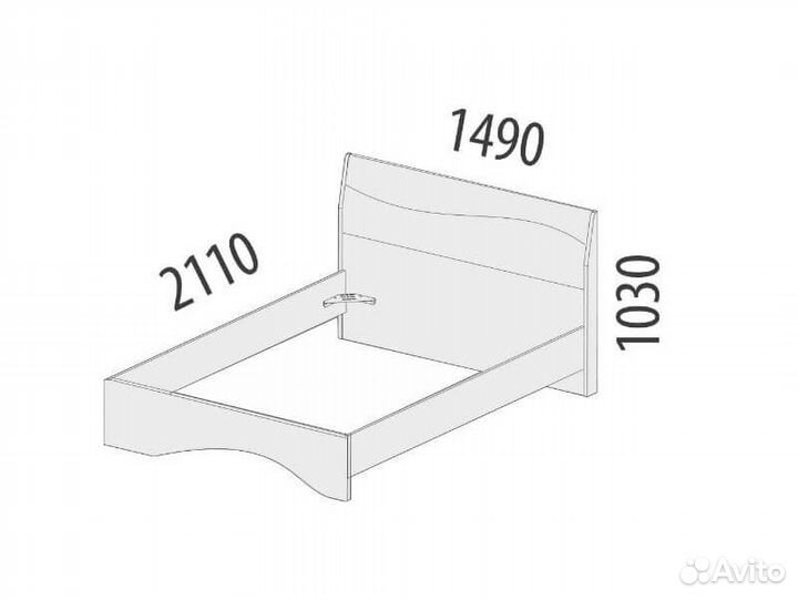 Кровать Соната 98.02.1 с основанием ок2