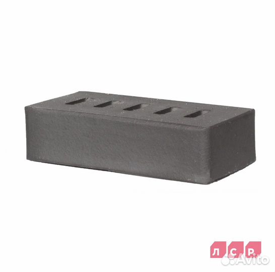 Кирпич лицевой полнотелый графитовый пуст 13%, пов