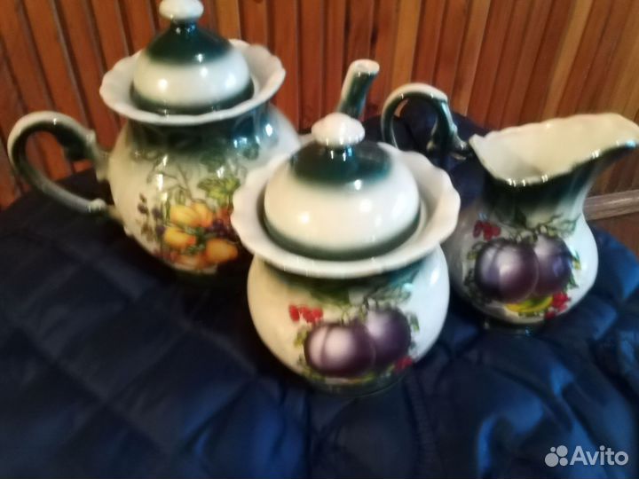 Заварочный чайник, сливочник, сахарница. СССР