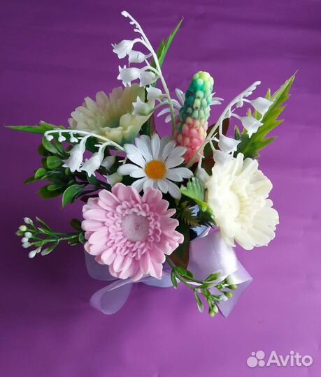 Мыло ручной работы, букеты