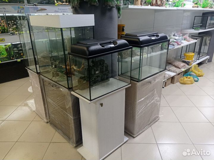 Большой выбор аквариумов разных размеров