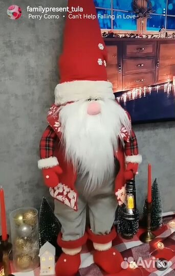 Гном новогодний 1м 27 см