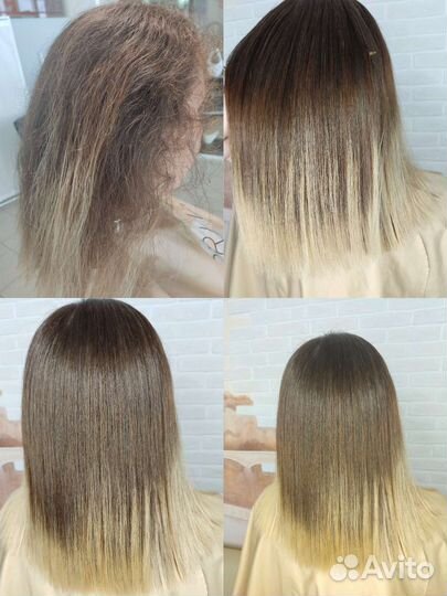 Кератиновое выпрямление волос, окрашивания