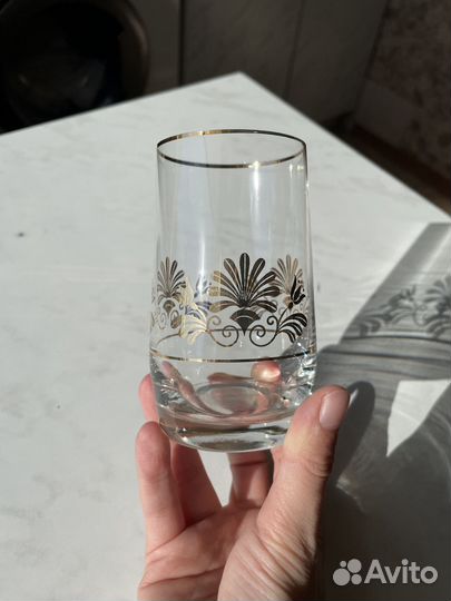 Стакан богемия с золотом СССР