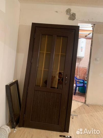 Двери 3 шт 2 стёклами 1 без стекл бу