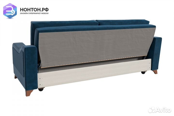 Диван книжка Дуглас 3-х местный синий