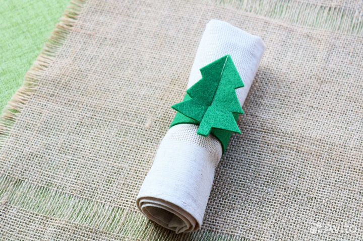 Кольца для салфеток новогодние, 12 шт