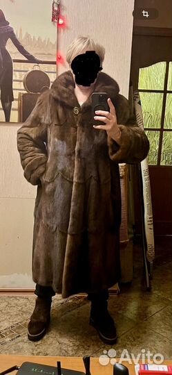 Шуба норкова натуральная женская 48-50 размер