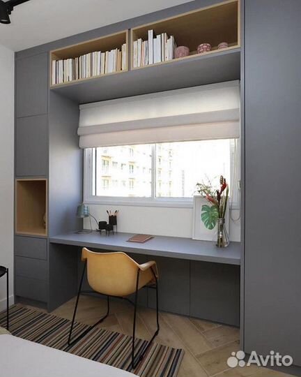 Встроенное рабочее место, стол письменный