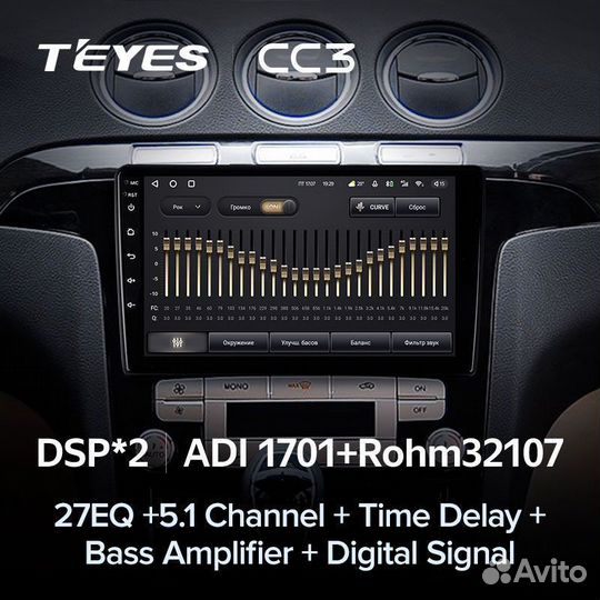 Магнитола Teyes CC3 3+32 Ford S-MAX 2006-2015