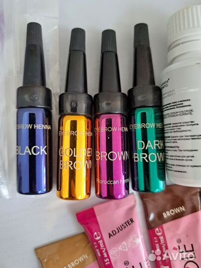 Хна/краска для бровей/ремувер/соленой раствор