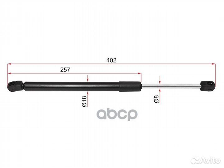 Амортизатор капота nissan murano 08-14 st654701
