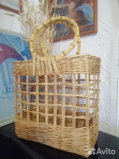 Стильная сумка из бумажной лозы