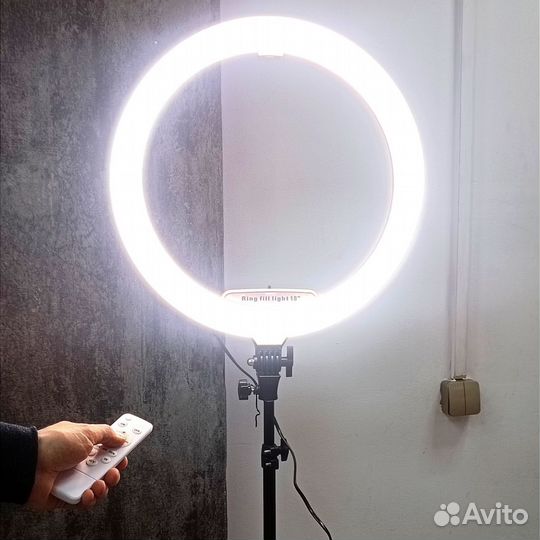 Кольцевая диодная Лампа свет 45 см штатив + пульт