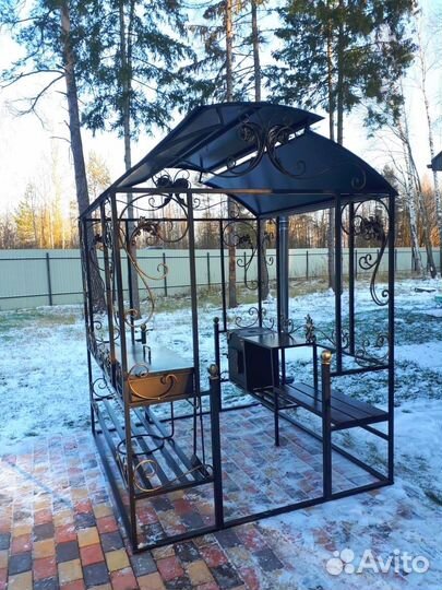 Беседка мангал для дачи