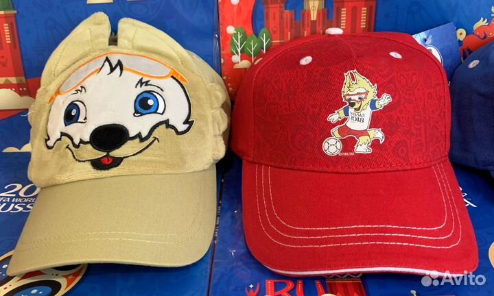 Кепки оптом. Набор кепок (4 шт) взрослых Fifa 2018