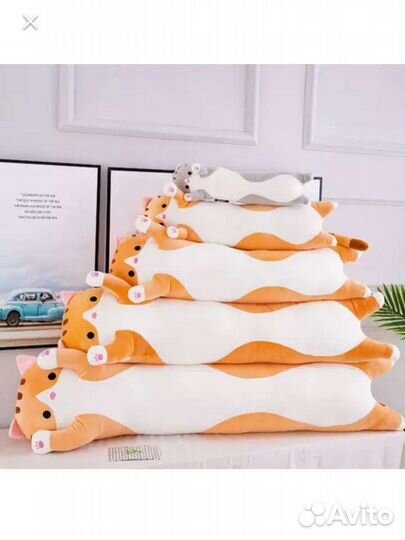 Кот батон, кот подушка, длинный кот