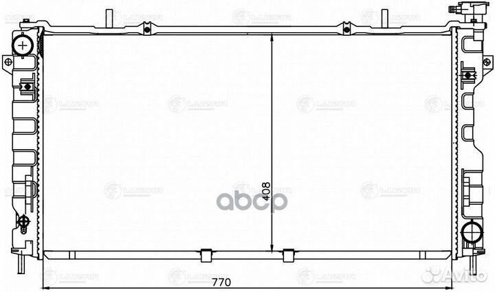 Радиатор двигателя LRc0350 luzar