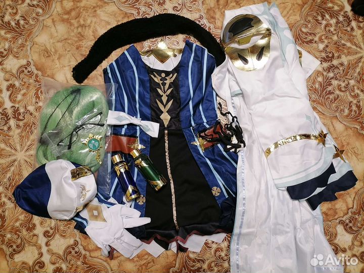 Косплей сахароза костюм парик геншин аниме