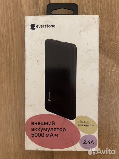 Внешний аккумулятор 5000 мA ч Everstone новый