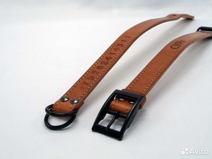 Кожаный ошейник удавка 