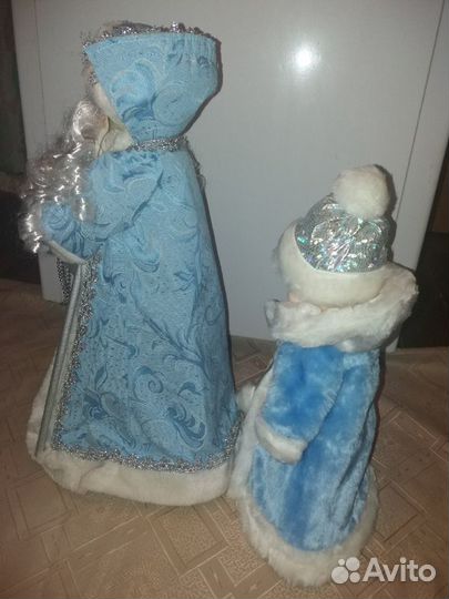 Дед Мороз и Снегурочка куклы-конфетницы пакетом