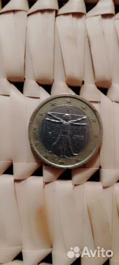 Монета 1 евро 2002