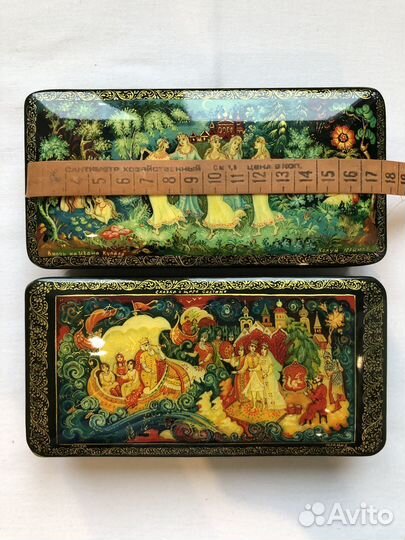 Шкатулки лаковая миниатюра