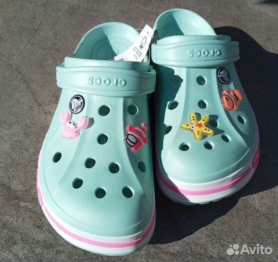 Crocs сабо женские мята