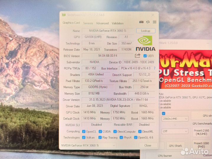 Palit Dual Nvidia RTX 3060Ti LHR (Hynix)
