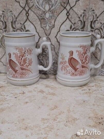 Пивные кружки 2шт. Вербилки (фазаны)