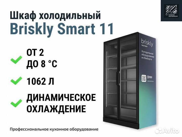 Холодильный шкаф Briskly SMART 11 (RAL 7024)