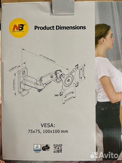 Кронштейн для монитора на стену