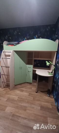 Детский комплекс омега 9 Кровать стол шкаф