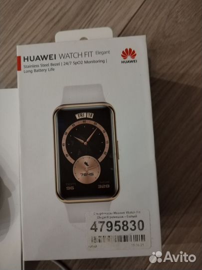 Смарт часы huawei watch fit elegant