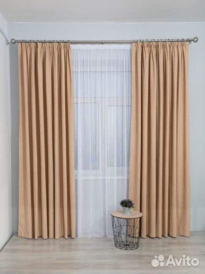 Готовые шторы велюр канвас 250 на 260 см