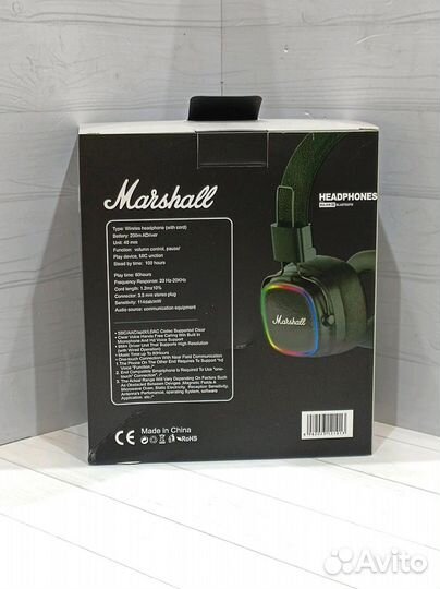 Беспроводные наушники marshall major iv black #67