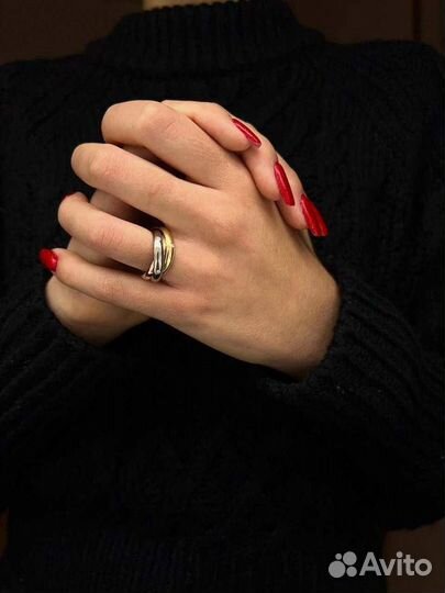 Cartier trinity кольцо премиальное качество