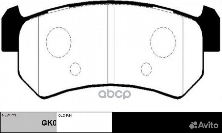 Колодки торм.зад. (новый арт. GK0442) ckkd-14 CTR