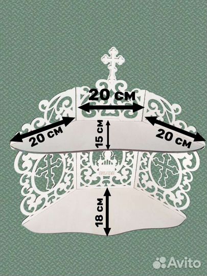 Угловая полка для икон Иконостас