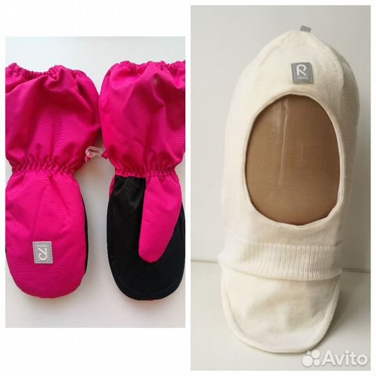 Шапка-шлем Reima р.54. Новые варежки Reima р.4