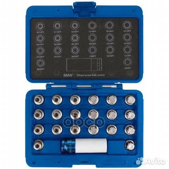 9BW0221 king tony Набор насадок для монтажа/дем